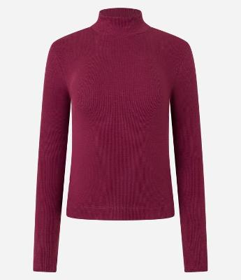 Blusa em Algodão com Manga Longa e Gola Alta