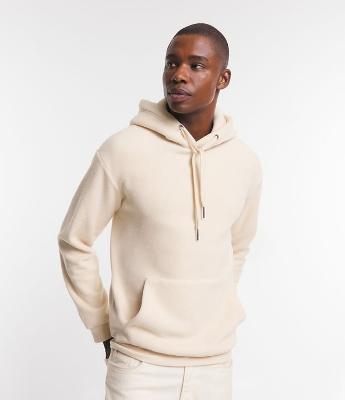 Moletom Fechado em Fleece com Capuz e Bolso Canguru
