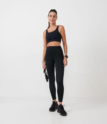 Calça Legging Esportiva em Poliamida Térmica com Cós Alto