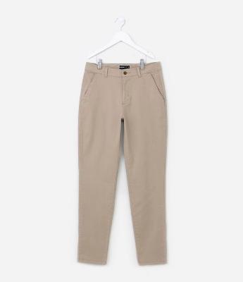 Calça Slim Infantil com Bolsos - Tam 5 a 14 anos
