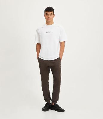 Calça Jogger em Sarja com Amarração na Cintura