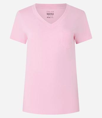 Blusa Básica em Algodão com Bolsinho Frontal