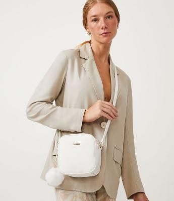 Bolsa Transversal Floater com Pompom