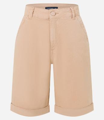Bermuda Cintura Alta em Sarjas com Bolsos