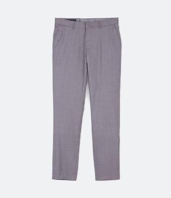 Calça Social Slim em Poliviscose com Bolsos