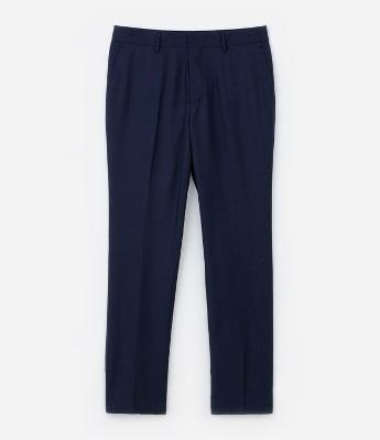 Calça Social Slim em Poliviscose com Bolsos