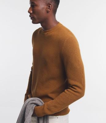 Suéter Comfort em Tricô com Textura e Gola Redonda