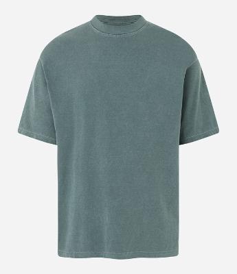 Camiseta Boxy em Algodão Estonada com Gola Alta