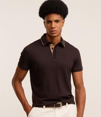 Camisa Polo Regular em Suede de Algodão Peruano