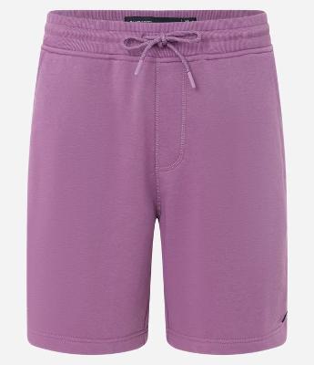 Bermuda Slim em Moletom com Cós Elástico e Etiqueta na Barra