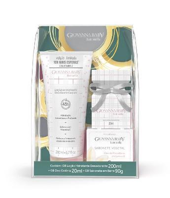 Kit Loção Hidratante 200ml Colônia 20ml Sabonete 90G Necessaire Blanc Vanilla Giovanna Baby