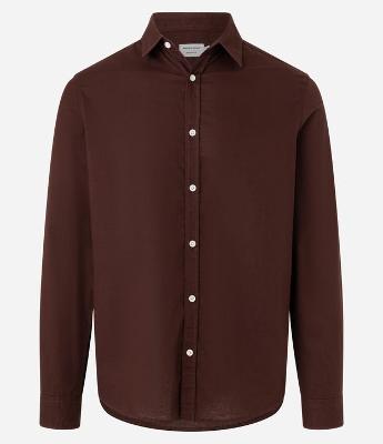 Camisa Comfort Básica em Linho e Algodão