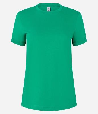 Camiseta Regular em Algodão com Manga Dobrada