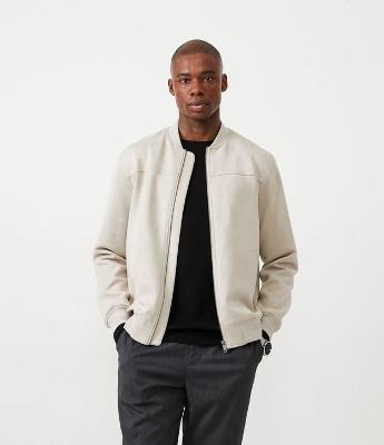 Jaqueta Bomber com Zíper e Bolsos