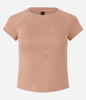 Blusa Básica em Ribana com Cava Raglan