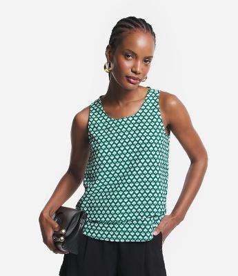 Blusa Airflow Sem Mangas com Estampa de Coração
