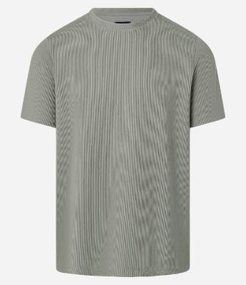 Camiseta em Algodão Texturizado com Gola Redonda