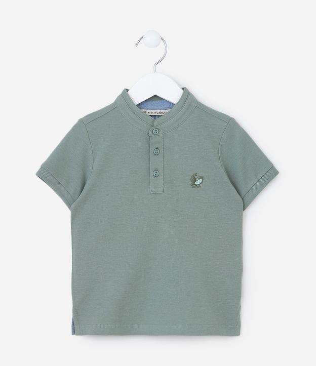 Camiseta Manga Curta Infantil com Bordado no Peito - Tam 1 a 5 anos - 1