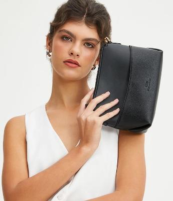 Bolsa Pequena Transversal com Fechamento por Zíper