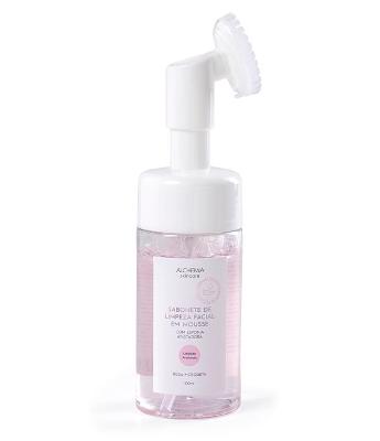 Mousse de Limpeza Facial Rosa Mosqueta com Cerdas de Silicone Skincare Alchemia