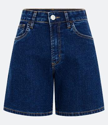 Short Jeans Clássico com Cintura Média