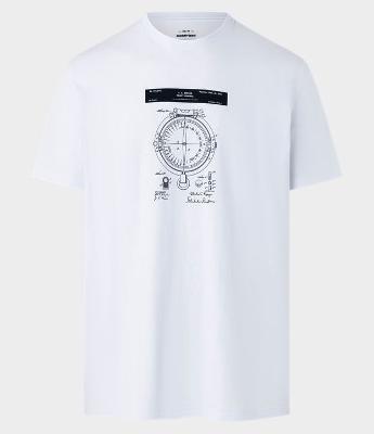 Camiseta Comfort em Meia Malha com Estampa de Bússola