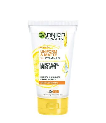Limpeza Facial Garnier Uniform & Matte Vitamina C Antioleosidade