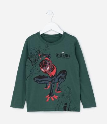 Camiseta Infantil Comfort com Estampa do Homem Aranha - Tam 3 a 10 anos
