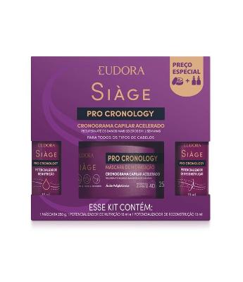 Kit Máscara Capilar + 2 Potencializadores Pro Cronology Siage