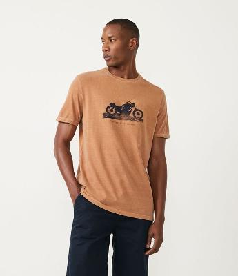 Camiseta Comfort em Algodão com Estampa de Moto