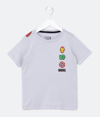 Camiseta Infantil com Estampa Heróis da Marvel - Tam 2 a 8 Anos