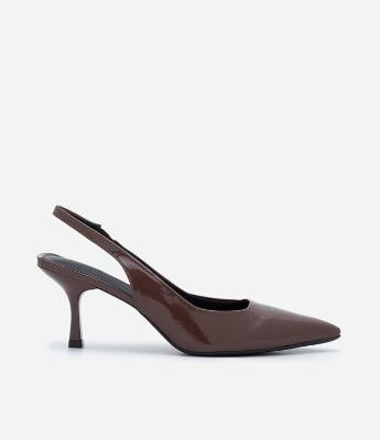 Sapato Scarpin Slingback com Salto Fino
