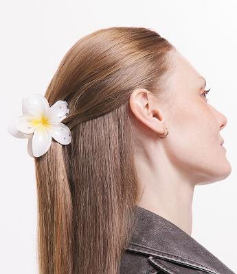 Piranha de Cabelo Média com Formato de Flor