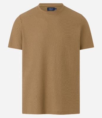 Camiseta Manga Curta em Algodão Peruano com Textura Colméia