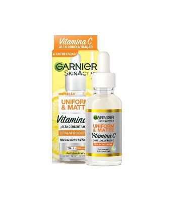 Sérum Facial Antimarcas Garnier Uniform & Matte Vitamina C, 30ml