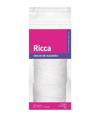 Disco de Algodão Facial 70 Unidades Ricca