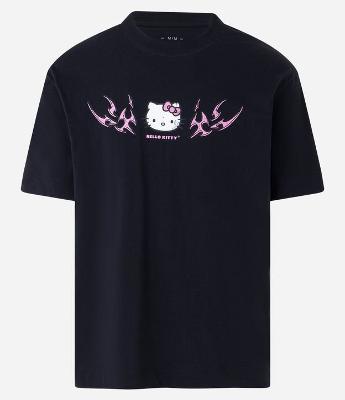 Camiseta em Algodão Estampa Tribal Hello Kitty