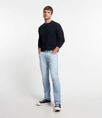 Calça Slim Jeans com Bolsos