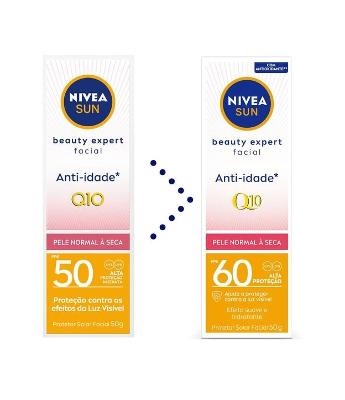 Protetor Solar UV Face Q10 Anti-Idade FPS60 50ml Nivea Sun