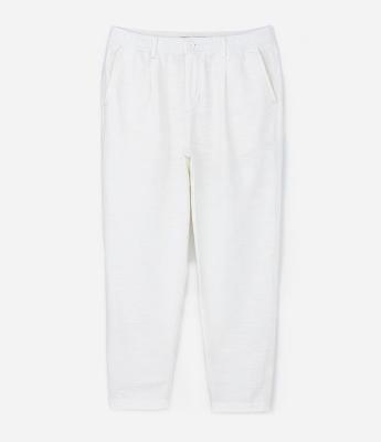 Calça Relaxed em Algodão com Textura