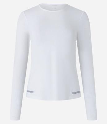 Camiseta Esportiva Ajustada em Poliamida com Detalhe Reflexivo