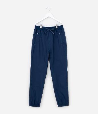 Calça Jogger Infantil com Recortes - Tam 5 a 14 anos