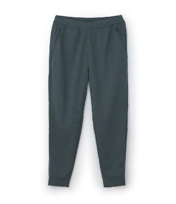 Calça Esportiva em Tecido Texturizado com Zíper nos Bolsos