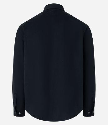 Camisa em Sarja com Botões e Bolsos