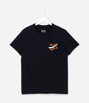 Camiseta Infantil com Estampa do Charlie Brown Jr - Tam 5 a 14 anos