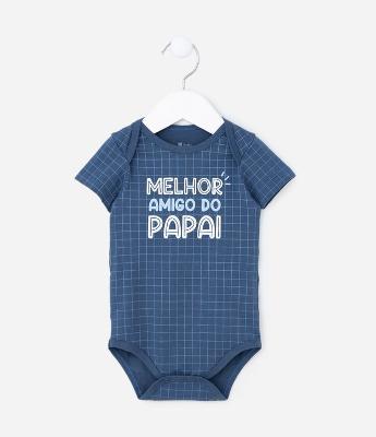 Body Infantil com Lettering Melhor Amigo do Papai - Tam 0 a 18 meses
