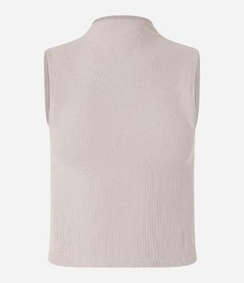 Blusa sem Manga em Ribana com Golinha Inteira