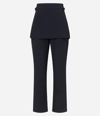 Calça Alfaiatada com Saia Sobreposta e Detalhe no Cós