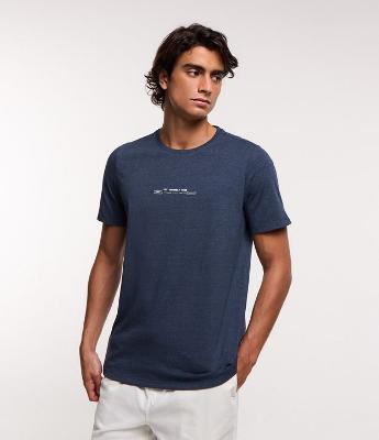 Camiseta Regular em Algodão e Lettering Set Yourself Free