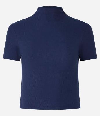 Blusa em Ribana com Golinha Alta Inteira
